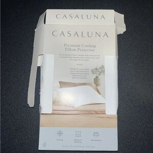 Casaluna Cooling Pillow Protector - Crisp White